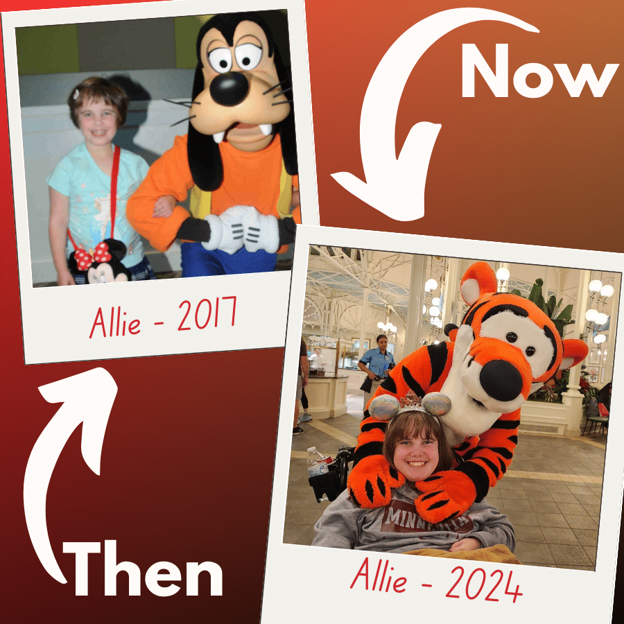 Allie with Disney Characters
