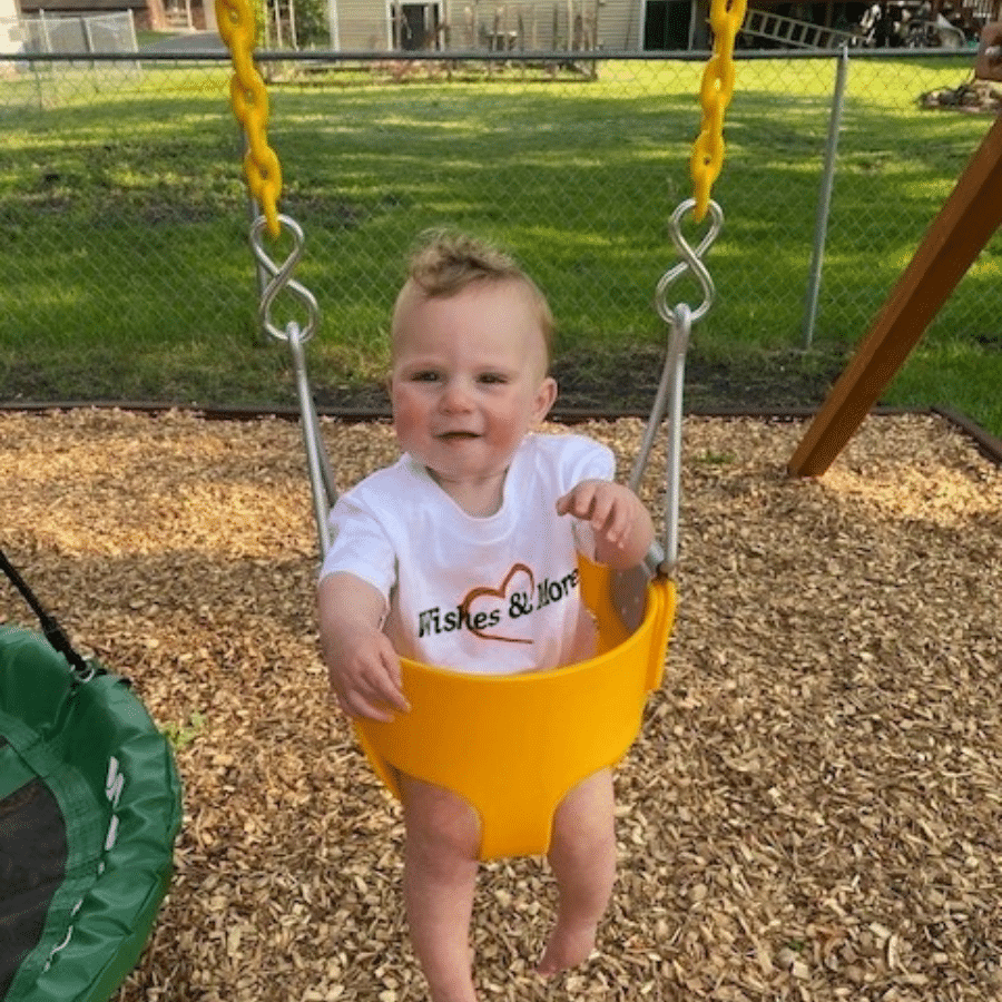 Griffin in a swing