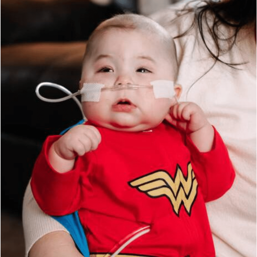 Faith in her Wonder Woman costume