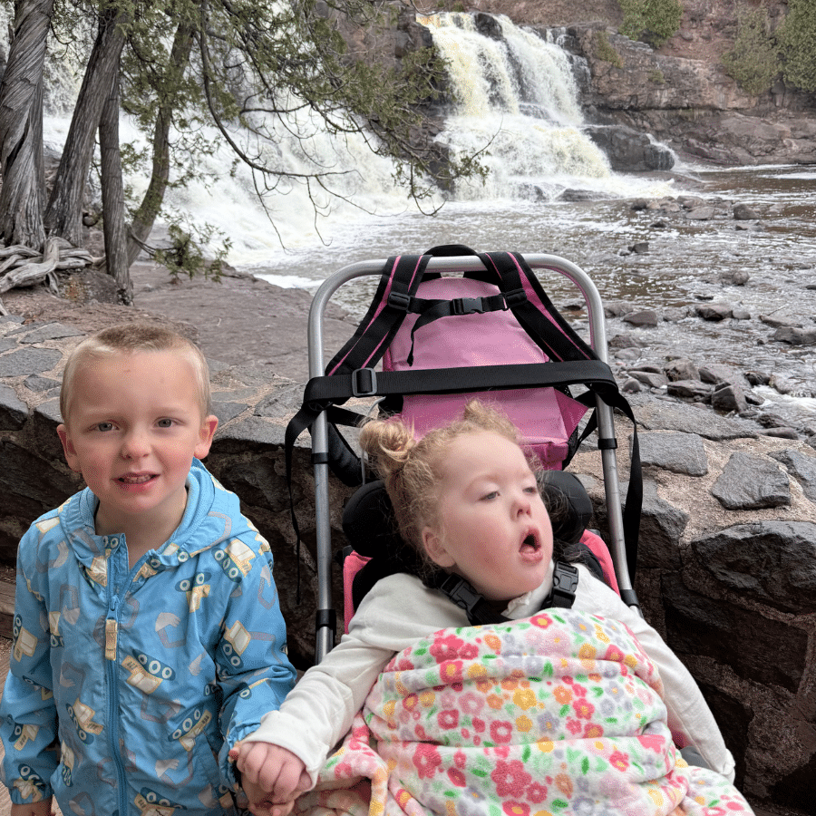 Autymn with her brother in northern MN
