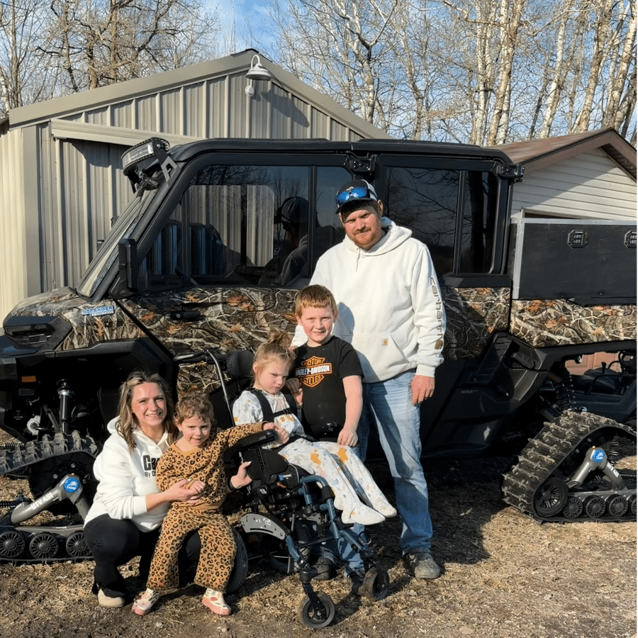 Presley's family with their UTV Track System
