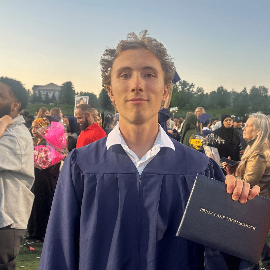 Gunnar in his cap and gown