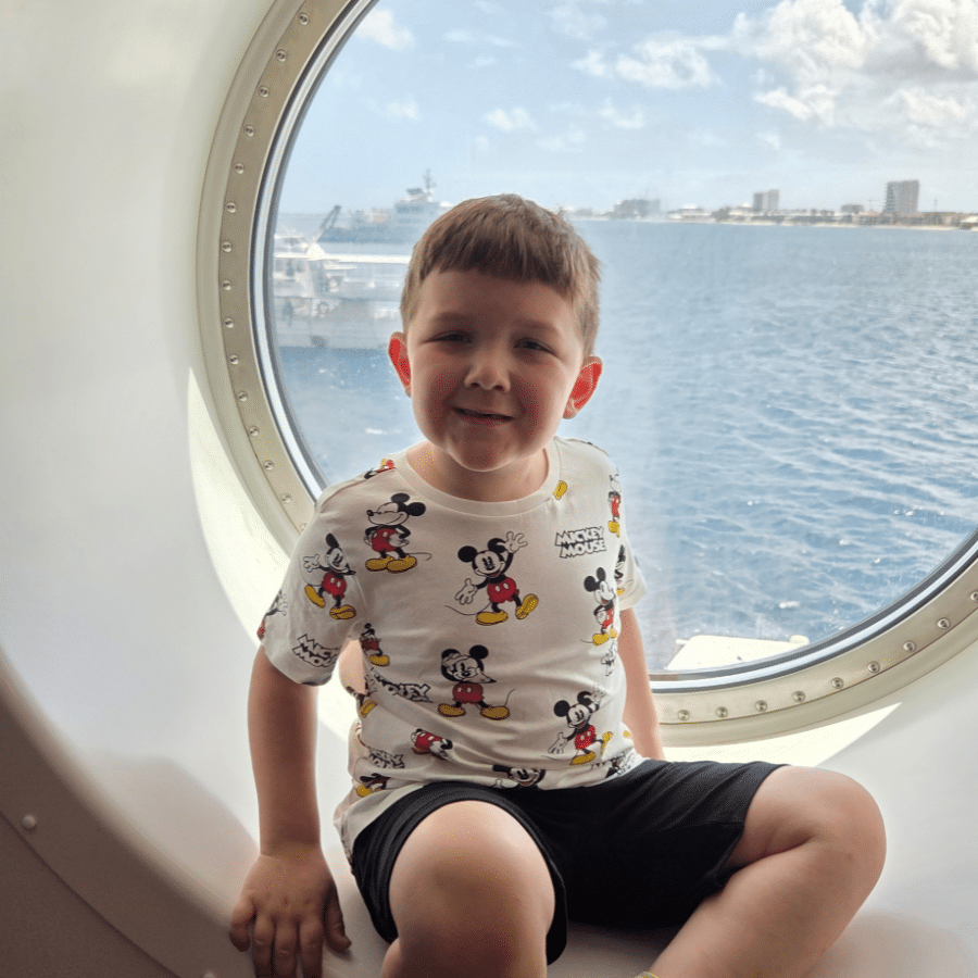Cade on his Disney Cruise