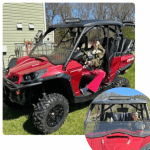 Kaylee in her fourwheeler
