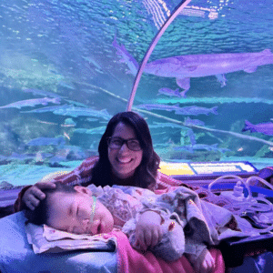 Zariah with Mom and Sea Life Minnesota